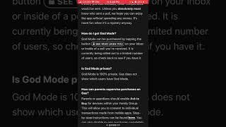 Can you see who has a God mode in Gas app? Is it private? screenshot 4