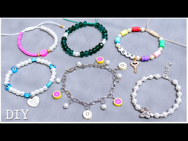 ✨Pulseras de Moda con PERLAS💫6 ideas fáciles de hacer ✨ 