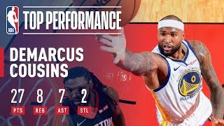 DeMarcus Cousins Goes For a SeasonHigh 27 Points In Houston | March 13, 2019