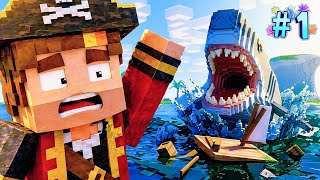 🦈 RAFT pero en MINECRAFT. Sobreviviendo en mi balsa en medio de la nada || PELAGO #1