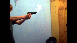 muzzle flash with smoke