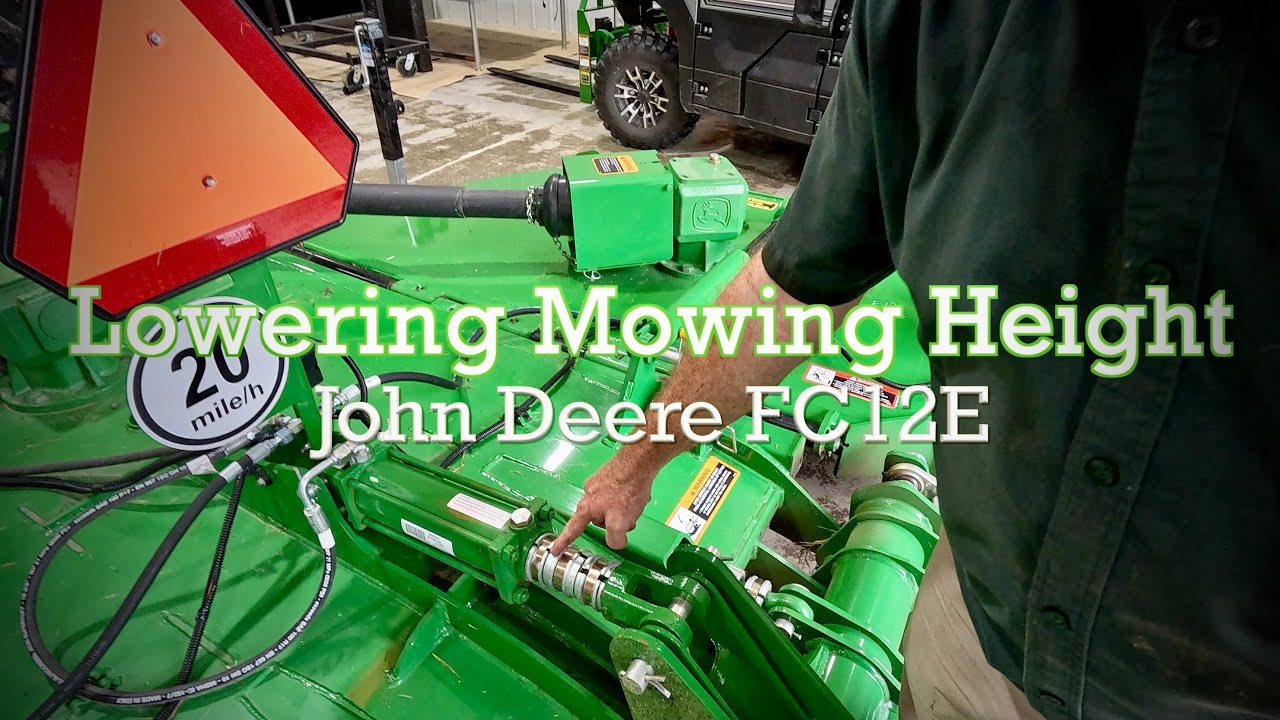 How to Adjust Mowing Height on a John Deere FC12E Flex Wing Rotary Cutter