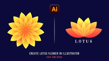 Lotus flower logo Icon in illustrator | Lotus Flower | Adobe Illustrator