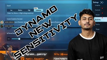 DYNAMO NEW SENSITIVITY | DYNAMO SENSITIVITY SETTINGS | DYNAMO PUBG SENSITIVITY |  SENSITIVITY 2021