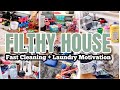 AFTER THE WEEKEND FILTHY HOUSE CLEAN WITH ME|FAST CLEANING AND LAUNDRY MOTIVATION|FILTHY HOUSE CLEAN