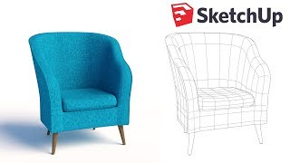 How to model an armchair with SUbD  Sketchup tutorial