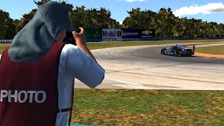 Hanging out with the camera man at Sebring turn 7