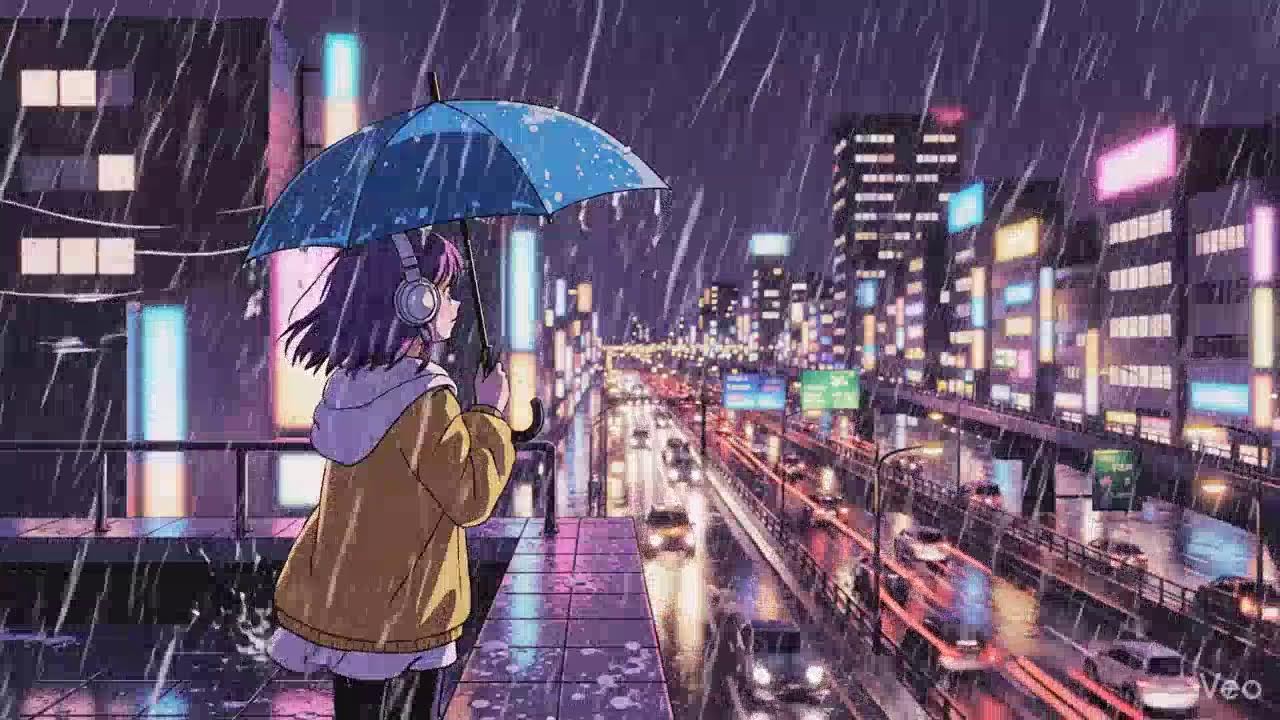 Tokyo Neon Rain 🌧️ Lofi Chillhop Study Session