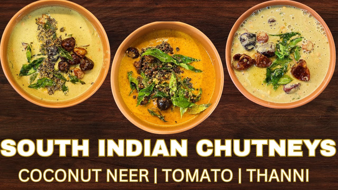 3 Classic South Indian Chutneys | Fresh & Flavorful Sides
