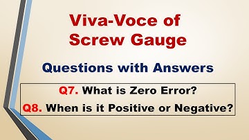 Screw Gauge Viva-Voce | Learn Measurement & Errors | Practical File