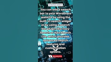 "Step-by-Step Guide: Adding a Search Bar to Your WordPress Website" by AVA Tech