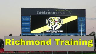 Richmond training at Metricon Stadium, Gold Coast on 10 Aug 2018