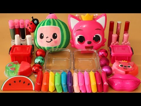 Mixing”<strong>Coco</strong> melon <strong>VS</strong> Pinkpong” Makeup,parts,glitter Into Slime!Satisfying Slime Video!★ASMR★