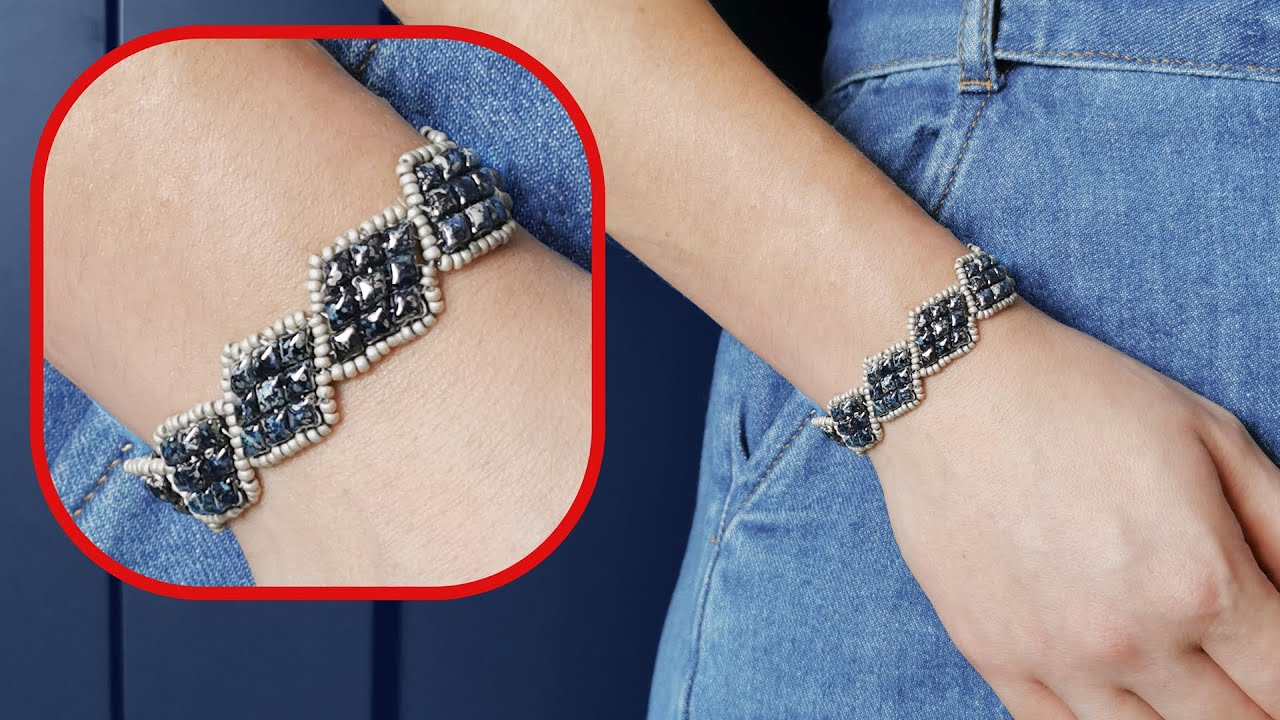 How to make an easy beginners beaded bracelet - Live Jewelry Tutorial ...