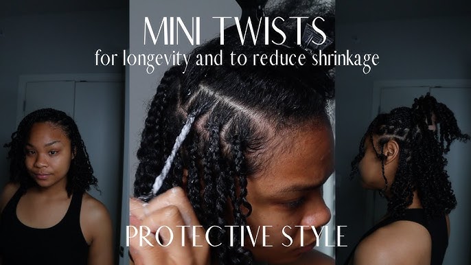 NATURAL HAIR, Mini Twists Tutorial + Styles