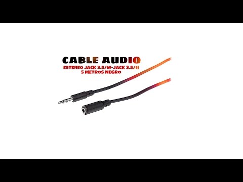 Video de Cable alargador de audio estéreo jack 3.5 mm 5 M Negro