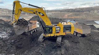 Caterpillar 6015B Excavator Loading Mercedes & MAN Trucks - Sotiriadis Mining Works