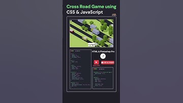 Cross Road Game using CSS & JavaScript #coding #shortvideo #shortsviral #shorts #short #viralshorts