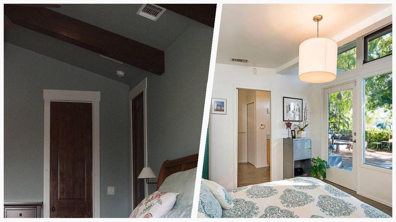 75 Beautiful Concrete Floor Bedroom With Blue Walls Design Ideas 1618