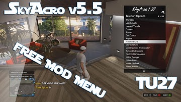 GTA 5 Mod Menu || SkyArco V5.5 Free With Ban Bypass || TU27 (RGH/JTag)