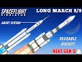 China Next Generation Spacecraft with Reusable Rocket Long March 8 &amp; CZ9 Rocket launch To the Moon