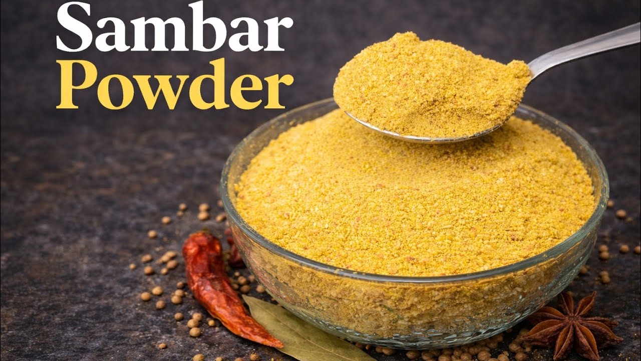 Homemade Sambar Powder Recipe | Authentic South Indian Style || #SambarPowder#SambarPodi