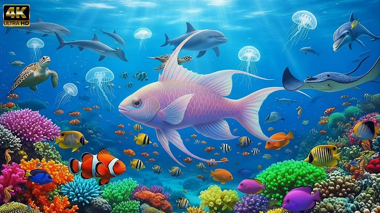 Ocean Wildlife 4K 🌊 | The Tranquil Ocean Depths | Calm Underwater Documentary | Relaxing Ambience