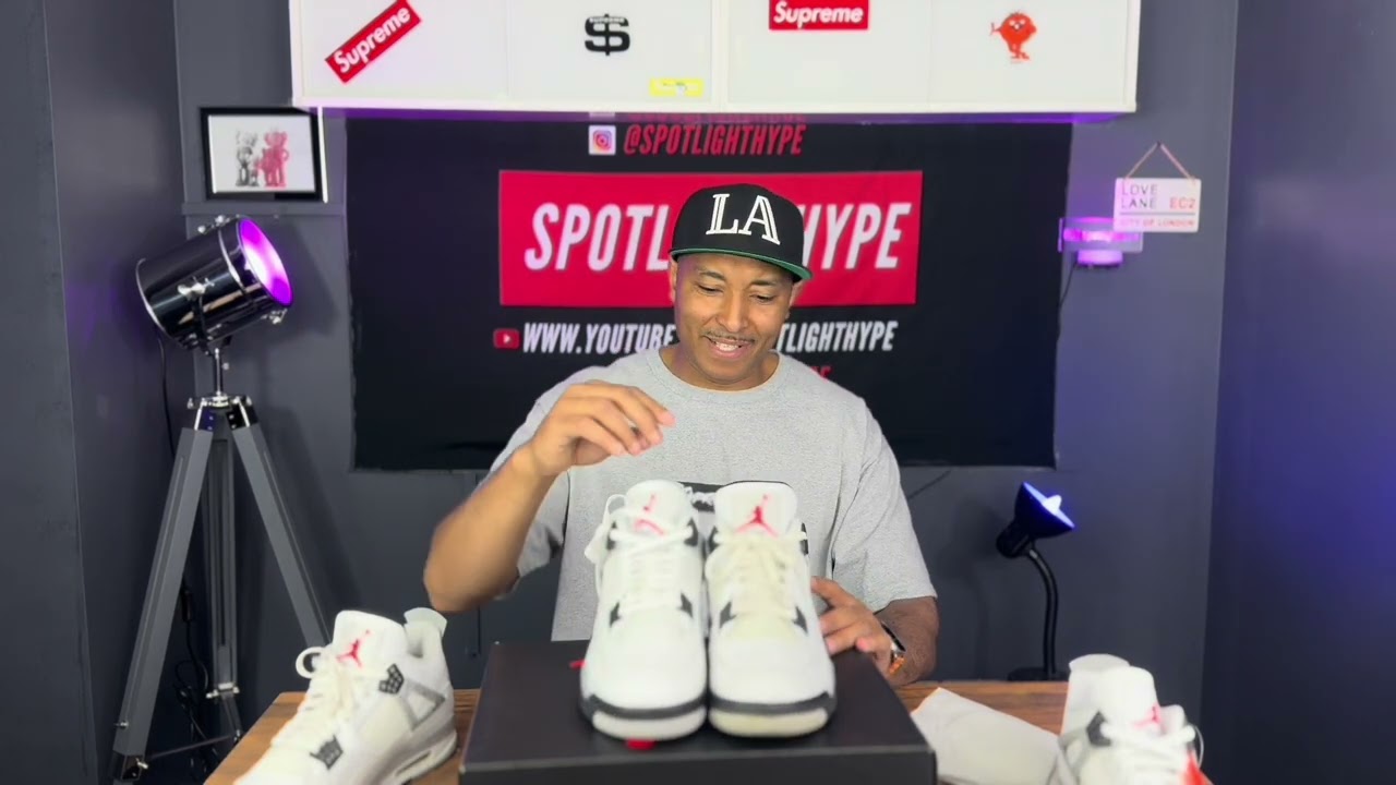 AIR JORDAN 4 WHITE CEMENT SLEEP EVERY WHERE