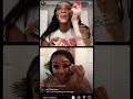 Winnie Harlow IG Live (7/14/22) Get Ready With Me Pt.2