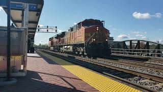 Bnsf 5056 takes an intermodal and its graffiti through joliet.
