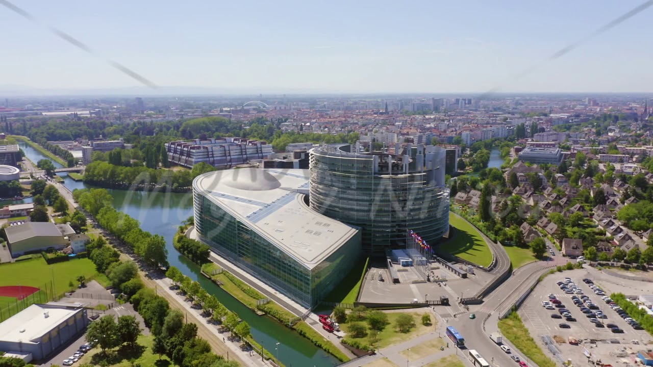 Strasbourg, France. The complex of buildings is the European Parliament