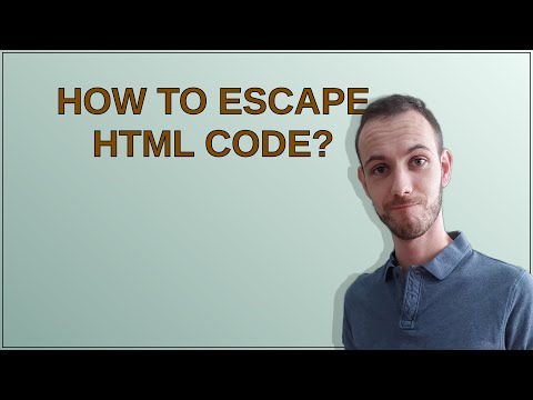 How to escape html code?