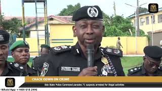 Strengthening Security Edo State Police command parades 71 suspects arrested for illegal activities.