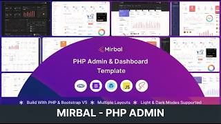 Admin Dashboard Templates: Mirbal PHP Bootstrap 5.3.8 Overview