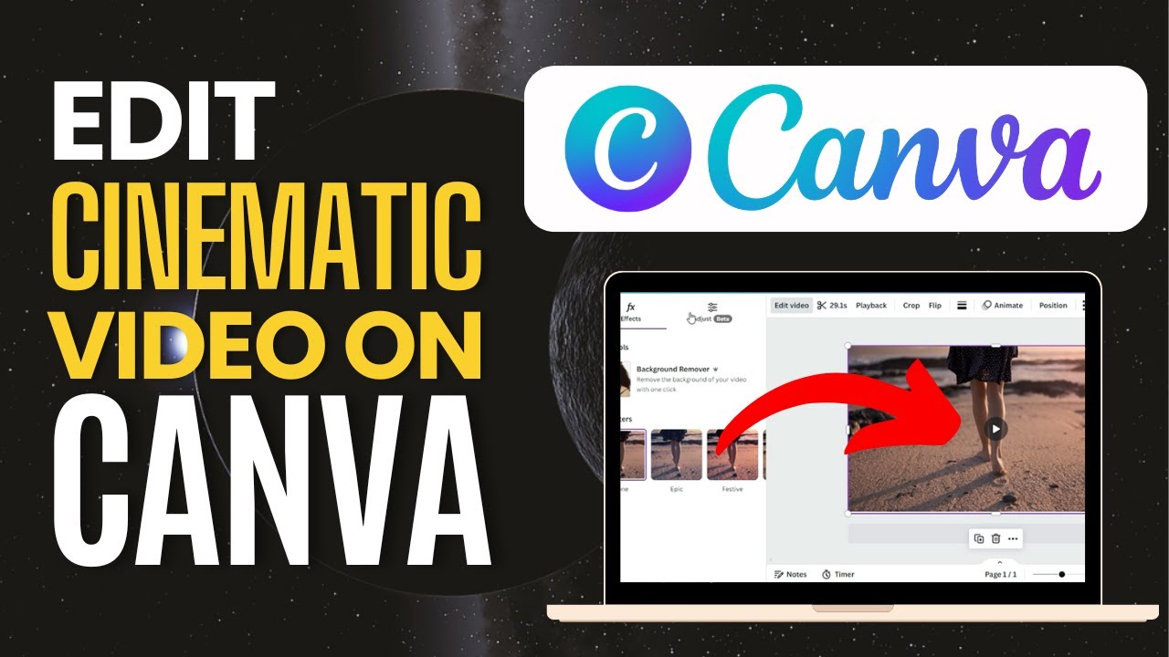 Как редактировать кинематографическое видео с помощью Canva (ЛЕГКО)