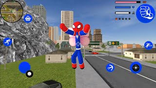 Stickman Spider Rope Hero Vegas Gangstar Crime Simulator Vice Town Flying Superhero Android Gameplay screenshot 3