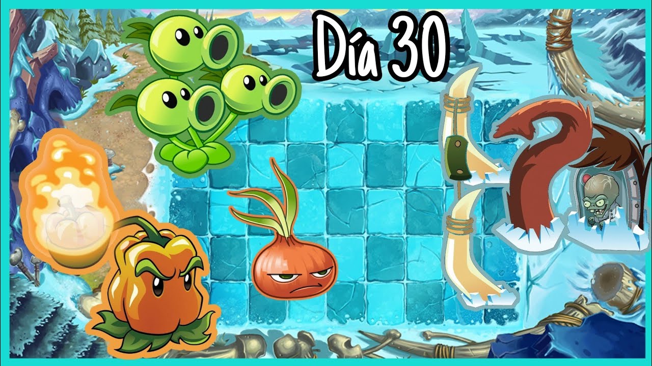 plantas vs zombies 2 jefe final de cuevas congeladas día 30 modo ...