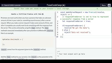 Lesson 28 | ES6 | Handle a Fulfilled Promise with then