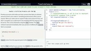 Details Lesson 28 | ES6 | Handle a Fulfilled Promise with then Guide