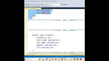 CREATE TABLE IN SQL | SQL SERVER l SQL SERVER FOR BEGINNERS 2024
