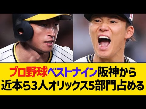 プロ野球ベストナイン阪神から近本ら3人オリックス5部門占める 【2ch】【5ch】【反応】