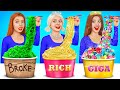 Rich vs Poor vs Giga Rich Challenge | Funny Situations with Rich Vs Broke Food by RATATA BOOM