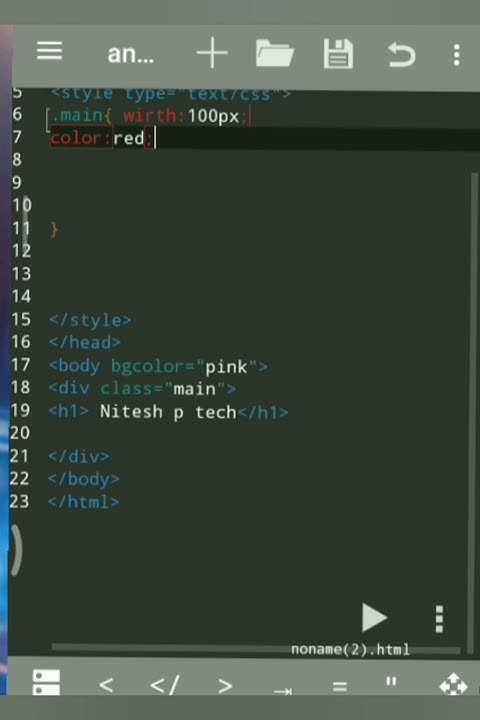 HTML CSS Kaise lagaen coding in Android mobile phone HTML and CSS HTML ...