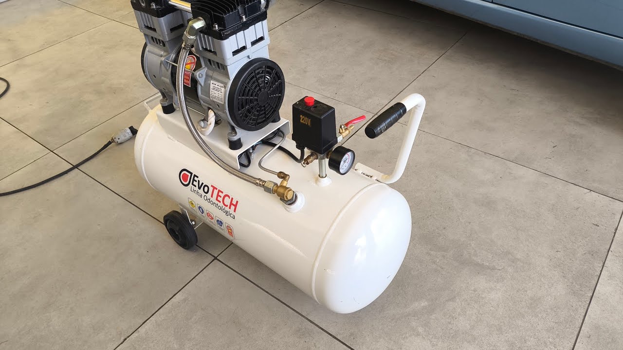 Compressor Odontológico Evotec 50 Litros Usado à Venda!