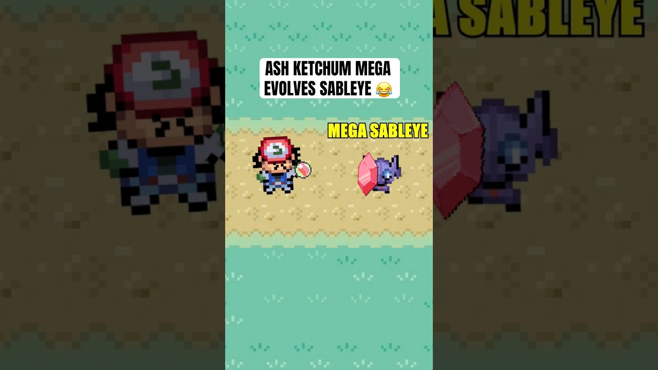 Ash Ketchum mega evolves Sableye 😂 #pokemon #shorts