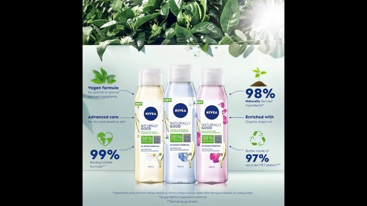 Nivea naturally good shower gel🤩 YouTube