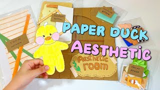 DIY Aesthetic house for paper duck Lalafanfan! Aesthetic Paper Duck Tik Tok