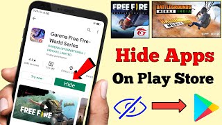 How to Hide apps on Play store 2023, hide apps from Play Store