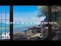 4k tropical malaysian beach window view  relaxing calming ambience