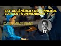 David navarro  estil gnreux de donner de largent  un mendiant 